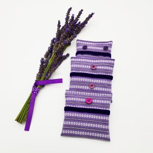 3er Set lila Lavendelduftkissen