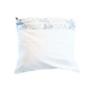 Kissenbezug, blau weiß, vintage, nostalgisch