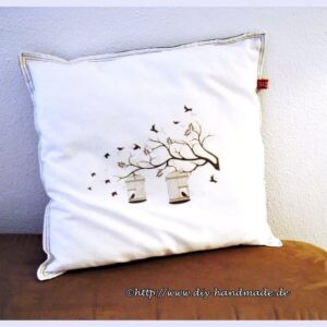 Kuschelkissen schwarz weiß Transfer