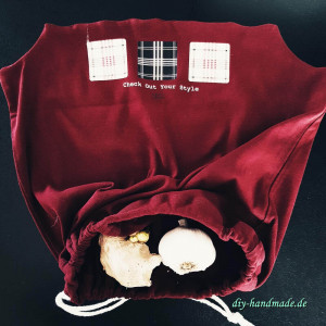 Stoffbeutel mit Zugband, Brotbeutel