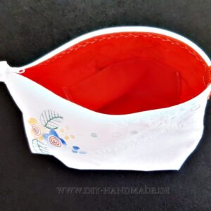 Kosmetiktasche handgestickt, Vintage