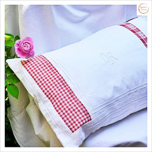Kissenbezug Landhausstil Monogramm