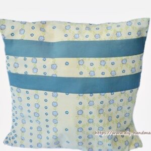 Vintage Kissenbezug blaue Blümchen