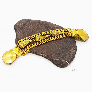 Boho Ärmelraffer 1970er, goldfarbig