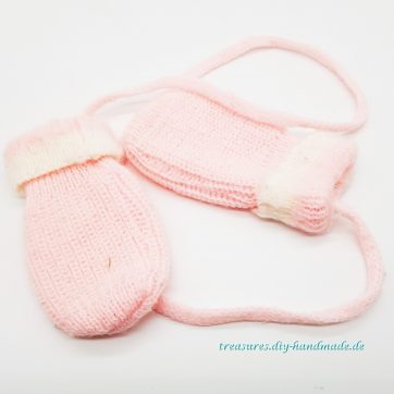 rosa Baby Handschuhe Größe 1