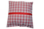 rot-weiß-karierte Landhaus Kissenhülle