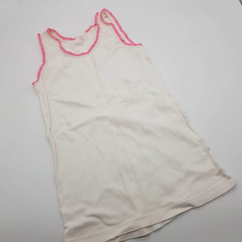 vintage weiße Kinder Unterhemden Gr 128