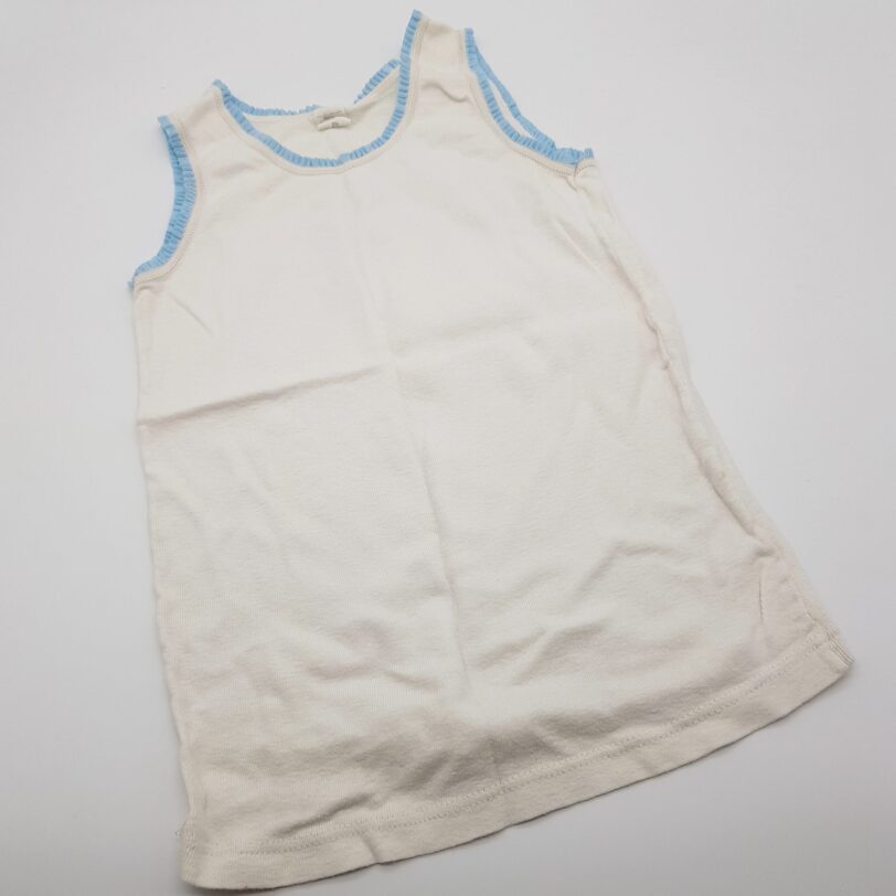 vintage weiße Kinder Unterhemden Gr 128