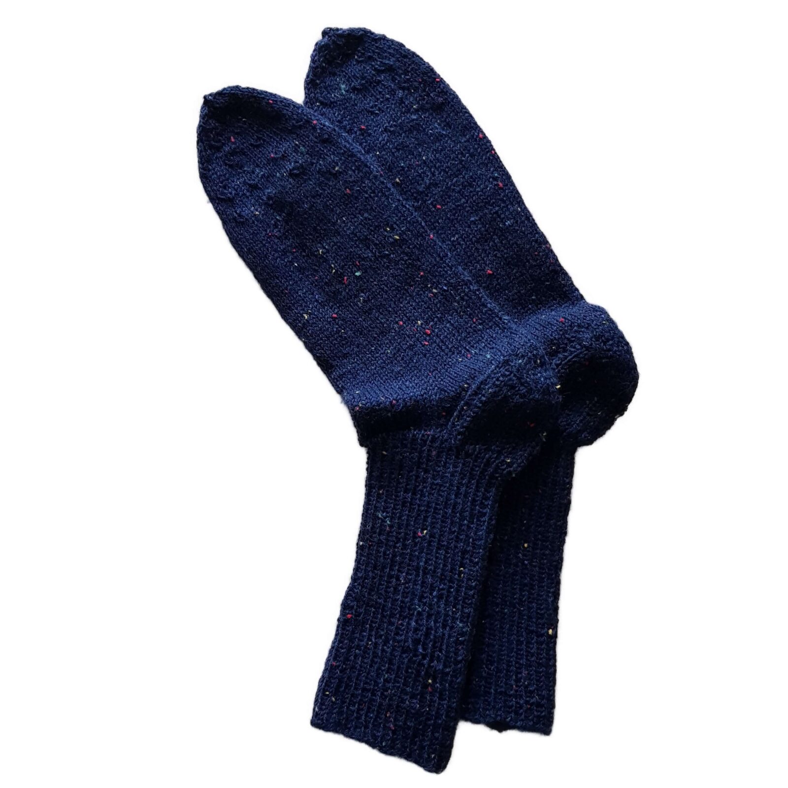 dunkelblaue-wollsocken