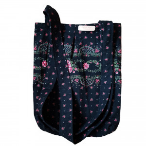Stofftasche mit Rosenmuster, Unikat,