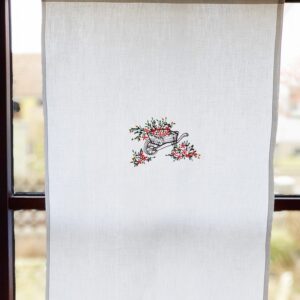 Vintage gestickte Scheibengardine