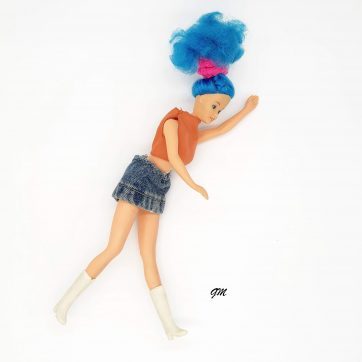 Barbie-blaues-Haar