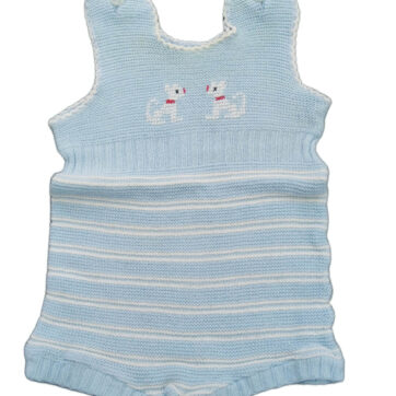 Vintage blauer Baby Strampler Größe 62, 50er
