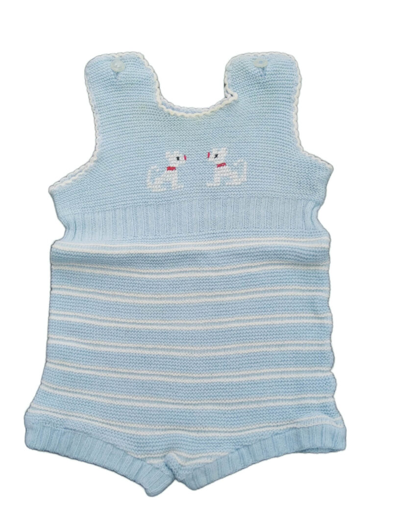 Vintage blauer Baby Strampler Größe 62, 50er