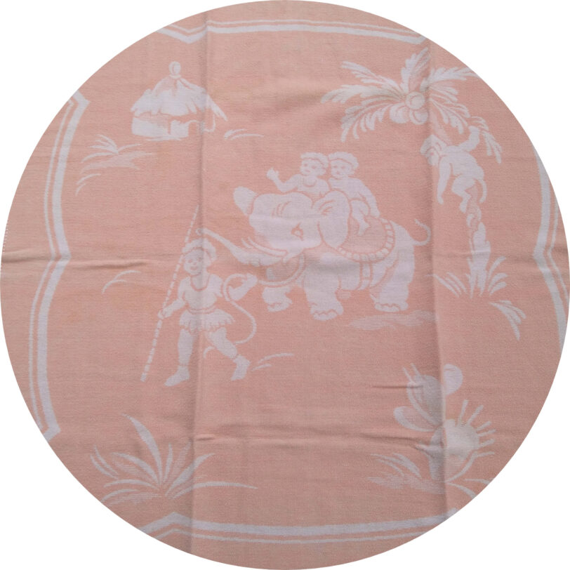 Vintage, rosa Decke für Kinderwagen, 86x80 cm 50er