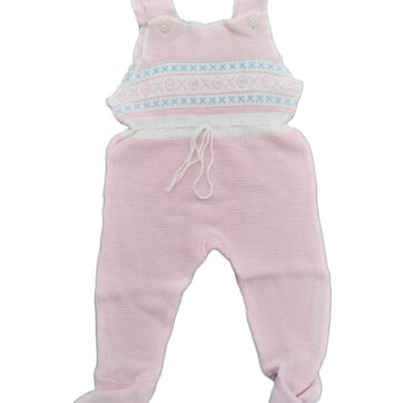 Vintage Baby Strampler rosa, Größe 68