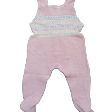 Vintage Baby Strampler rosa, Größe 68