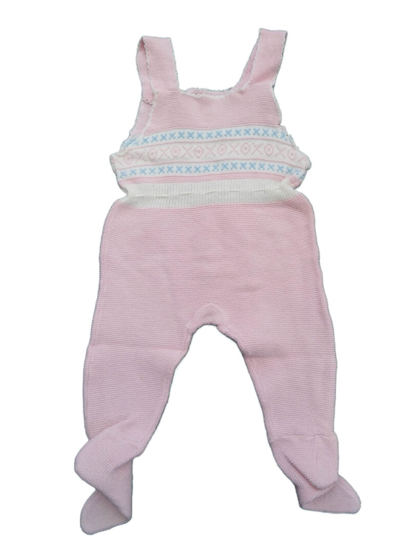 Vintage Baby Strampler rosa, Größe 68