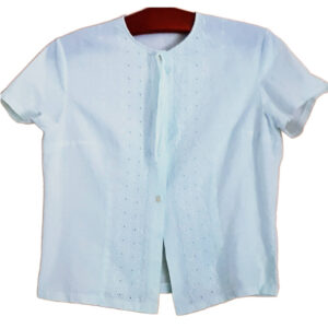 Vintage, weiße Bluse, 50er, geknöpft, Größe 46