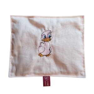 weißes Lavendelduftkissen mit Stickerei, Entchen