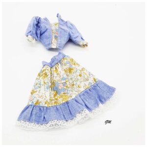 Vintage Barbie Set: Rock und Oberteil in Blau – 80er Jahre