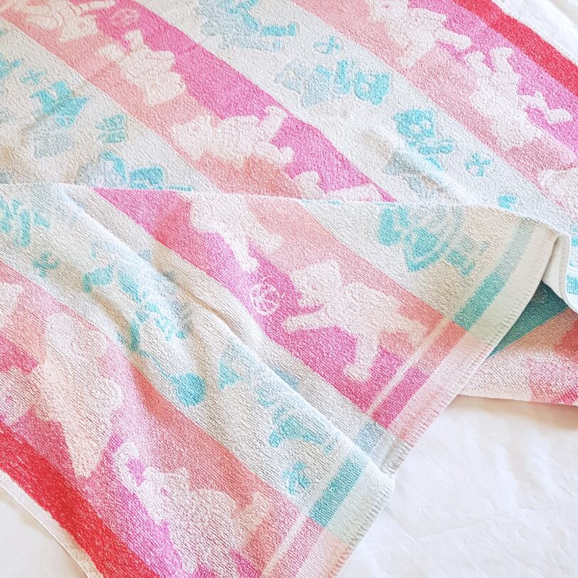 Vintage 80er Baby-Badetuch bunt – Bild 3