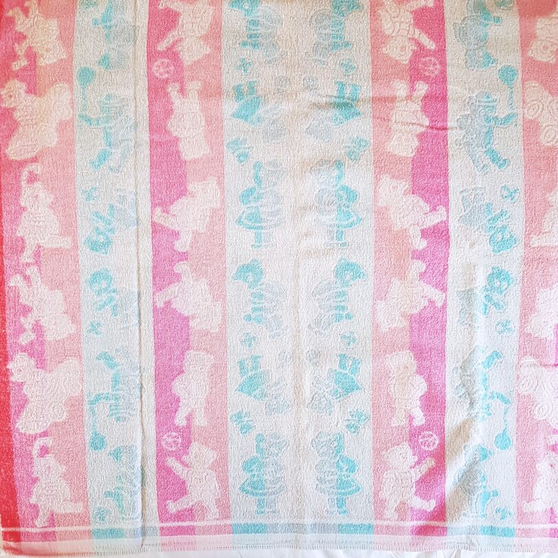 Vintage 80er Baby-Badetuch bunt – Bild 2