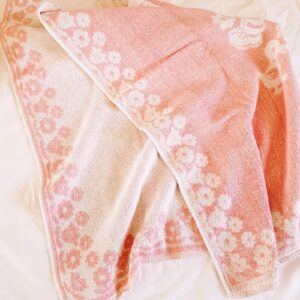 Vintage 80er, rosa Baby Badetuch