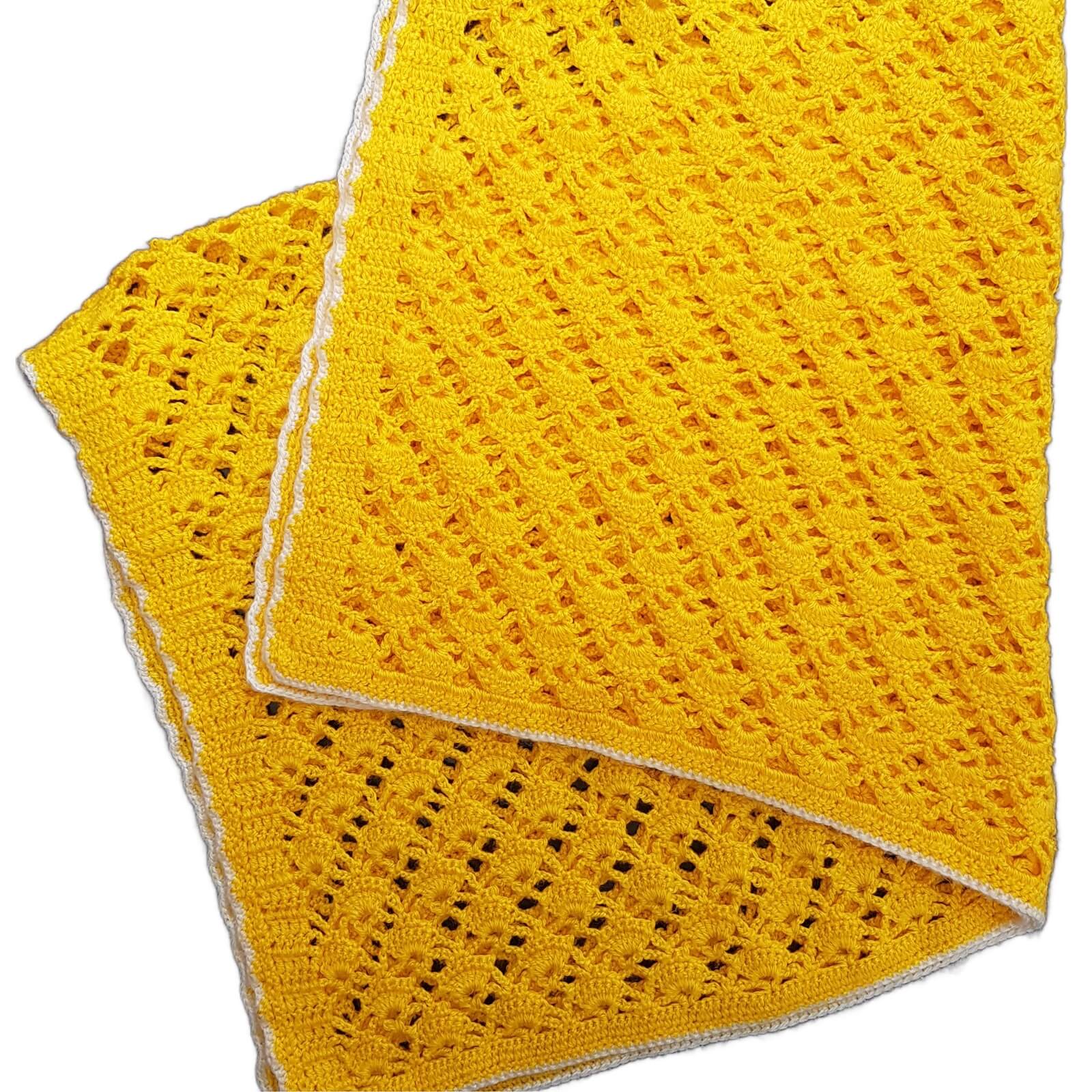 Vintage gehäkelte Decke für Kinderwagen 90x84 cm