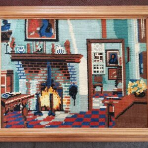 Vintage gesticktes Unikat-Bild