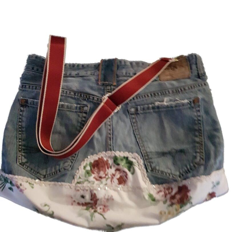 romantik Jeanstasche XXL upcycling